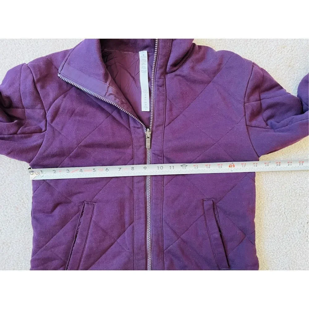 Lululemon Forever Warm Reversible Jacket in Cherry sz 6 - Picture 12 of 15
